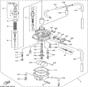 Cable adjust screw set,  5DG-14106-00 , Yamaha